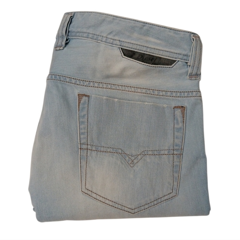 Diesel‎ Safado Regular Slim Straight Light Washed Button Fly Denim Jeans 31/32